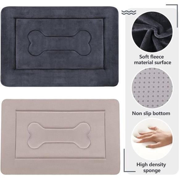 Dog Bed Soft Dog Crate Pad Mat for Medium/Large Dogs 36 in Non-Slip Bottom - Picture 2 of 8